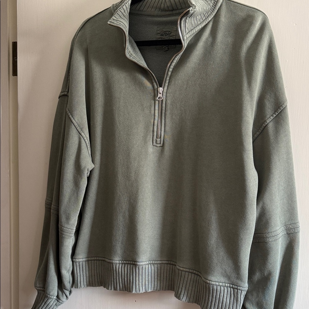 Aerie womans Olive Zip-Up Sweater